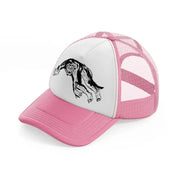 warewolf pink and white trucker hat