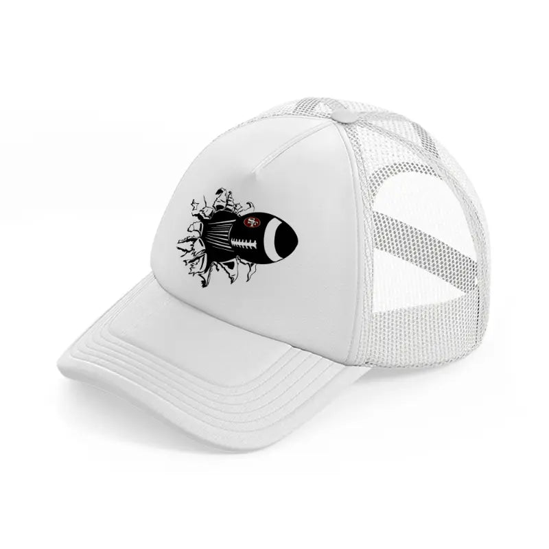 impact 49ers american football ball-white-trucker-hat