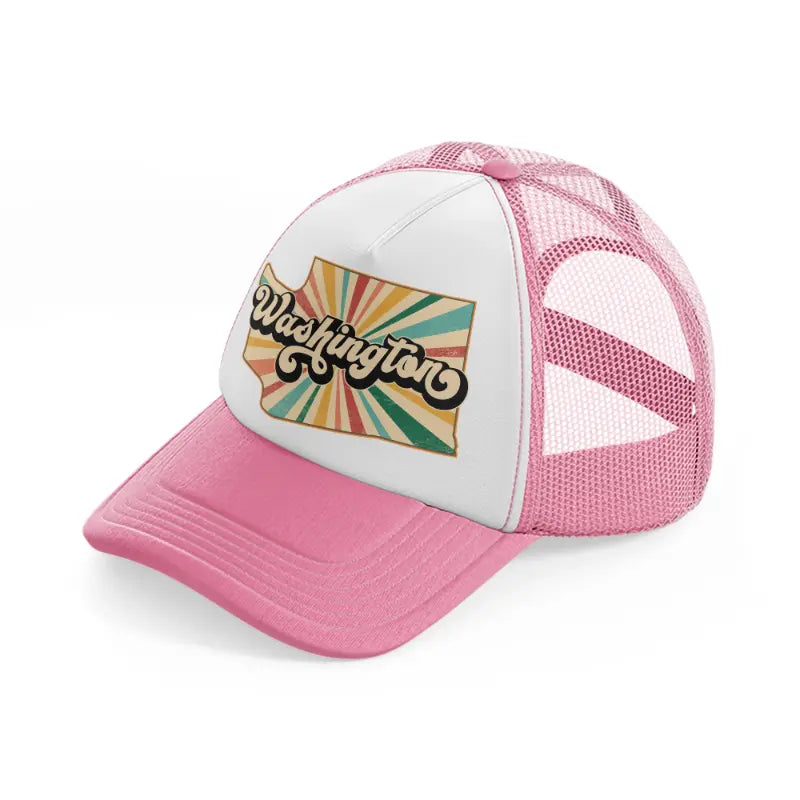 washington pink and white trucker hat