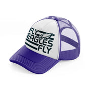 fly eagles fly purple trucker hat