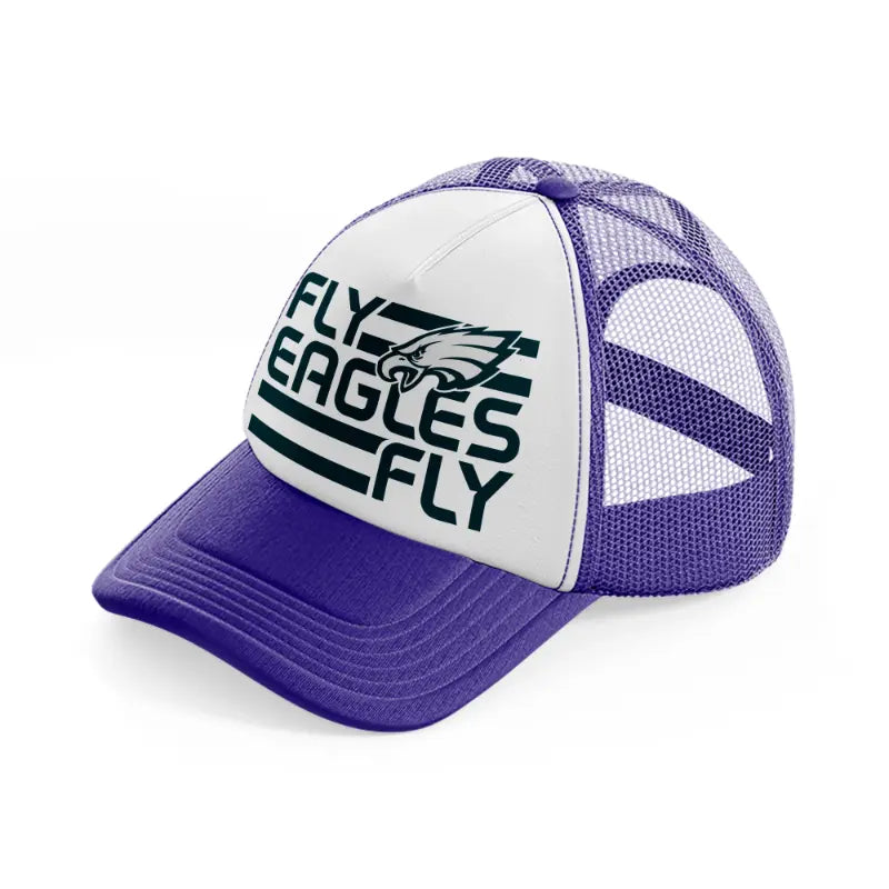 fly eagles fly-purple-trucker-hat