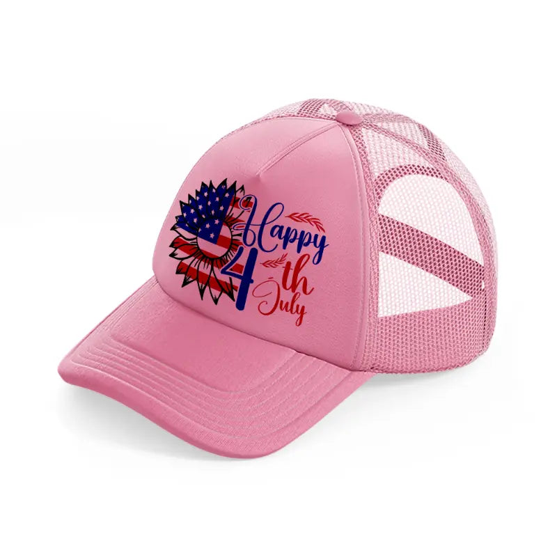 happy 4th july-01-pink-trucker-hat