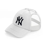 newyork yankees emblem-white-trucker-hat