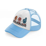 game cartoon-sky-blue-trucker-hat