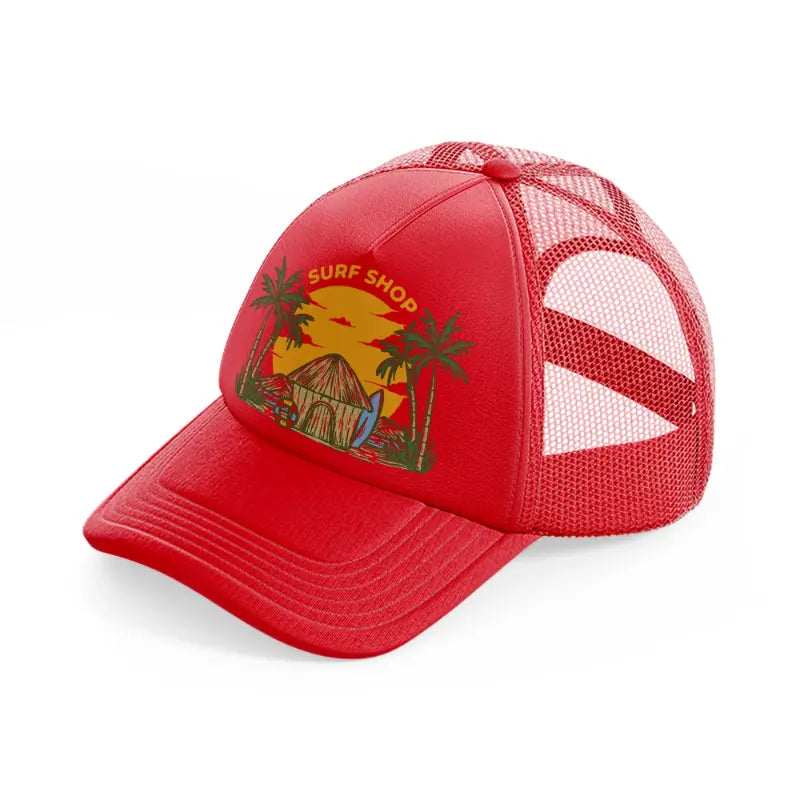 surf shop-red-trucker-hat