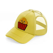 cupcake gold trucker hat