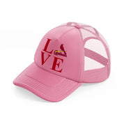 love cardinals-pink-trucker-hat