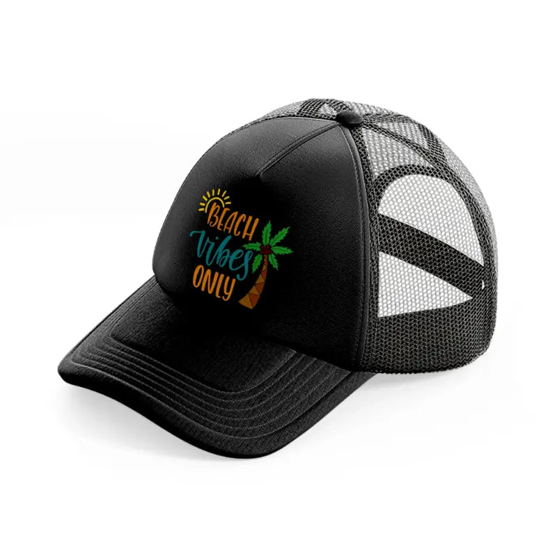 beach vibes only-black-trucker-hat