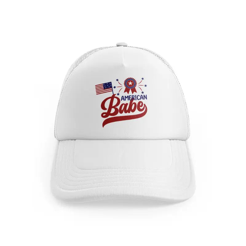 american babe-01-white-trucker-hat