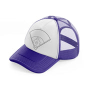 baseball field-purple-trucker-hat