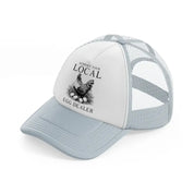 support your local egg dealer grey trucker hat