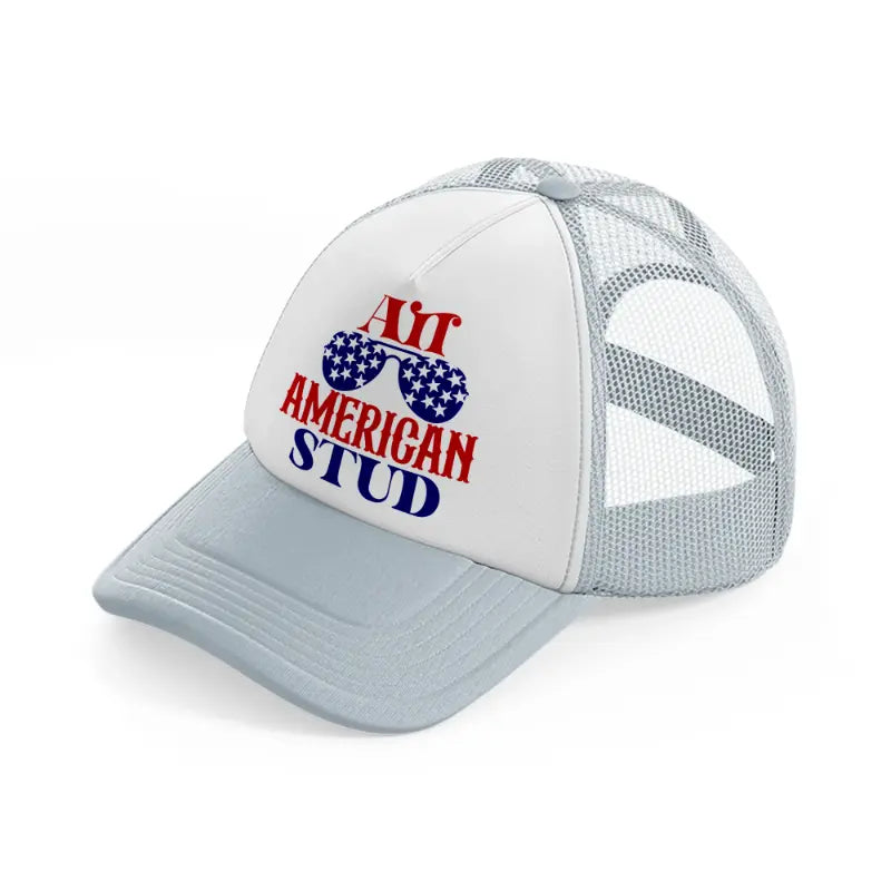 all american stud-01-grey-trucker-hat