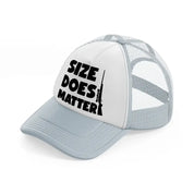 size does matter bold-grey-trucker-hat