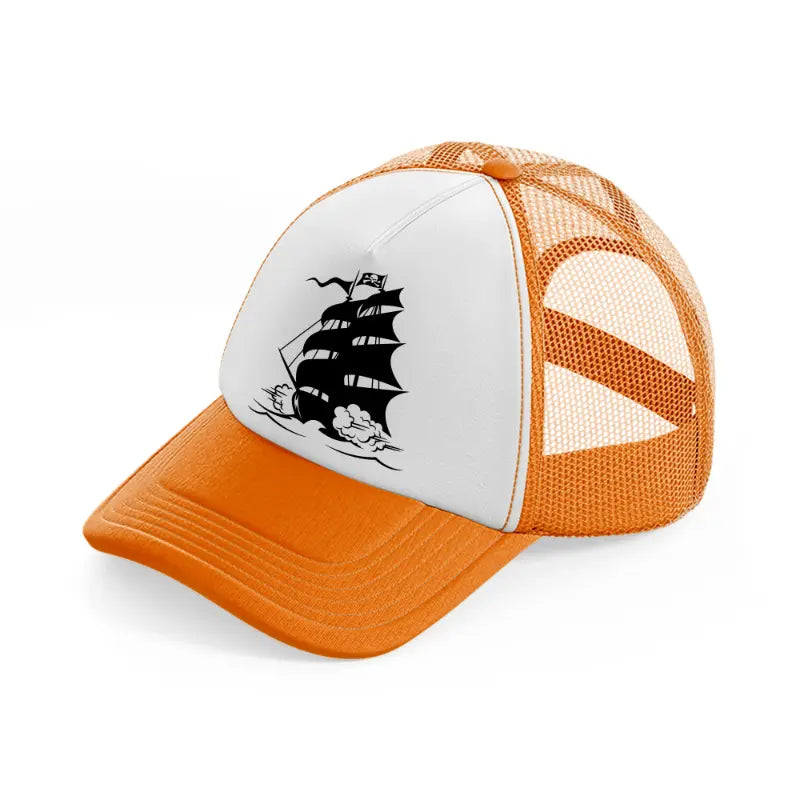 vector ship-orange-trucker-hat