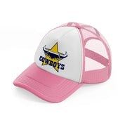 dallas cowboys yellow star-pink-and-white-trucker-hat