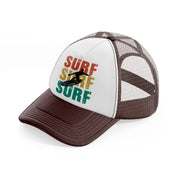 surf brown trucker hat