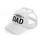 super dad b&w-white-trucker-hat