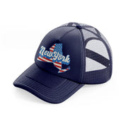 new york flag-navy-blue-trucker-hat