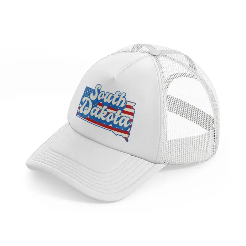 south dakota flag-white-trucker-hat