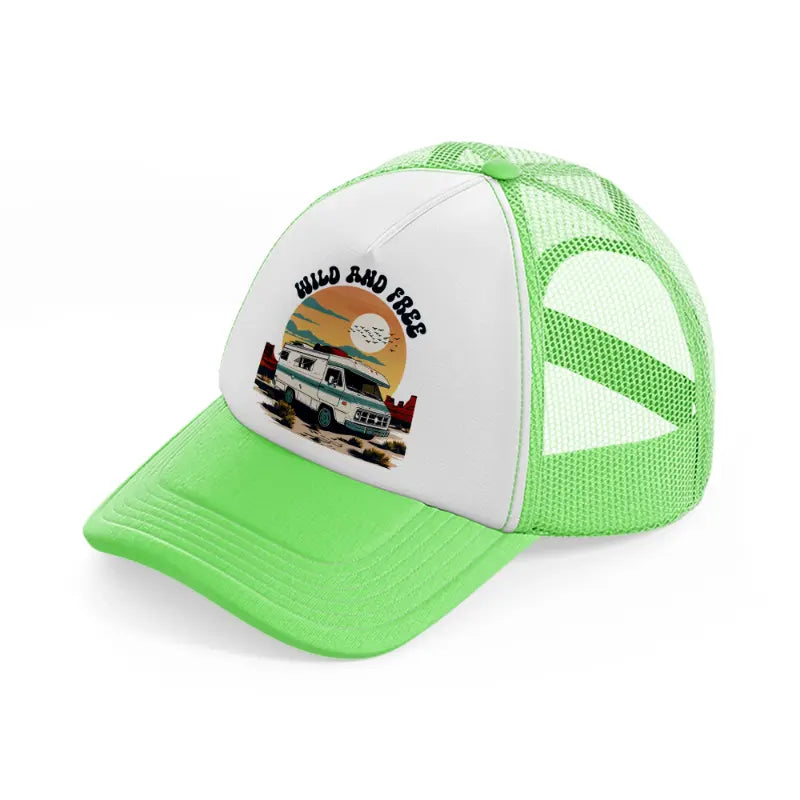 wild and free-lime-green-trucker-hat