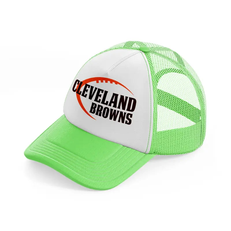 cleveland browns football-lime-green-trucker-hat