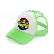summer vibes-lime-green-trucker-hat