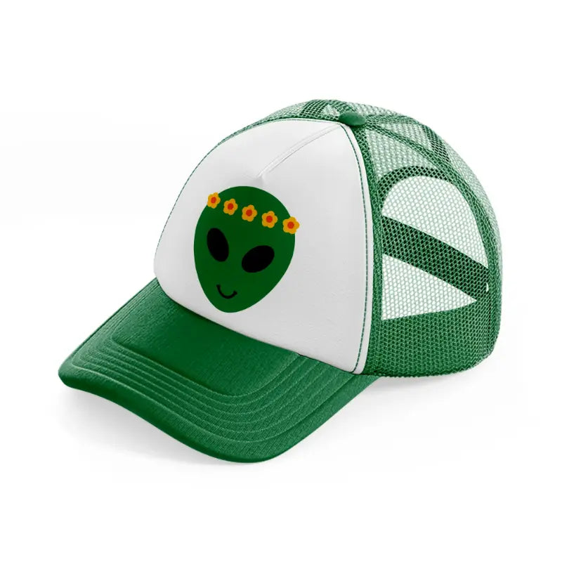 groovy-60s-retro-clipart-transparent-04-green-and-white-trucker-hat