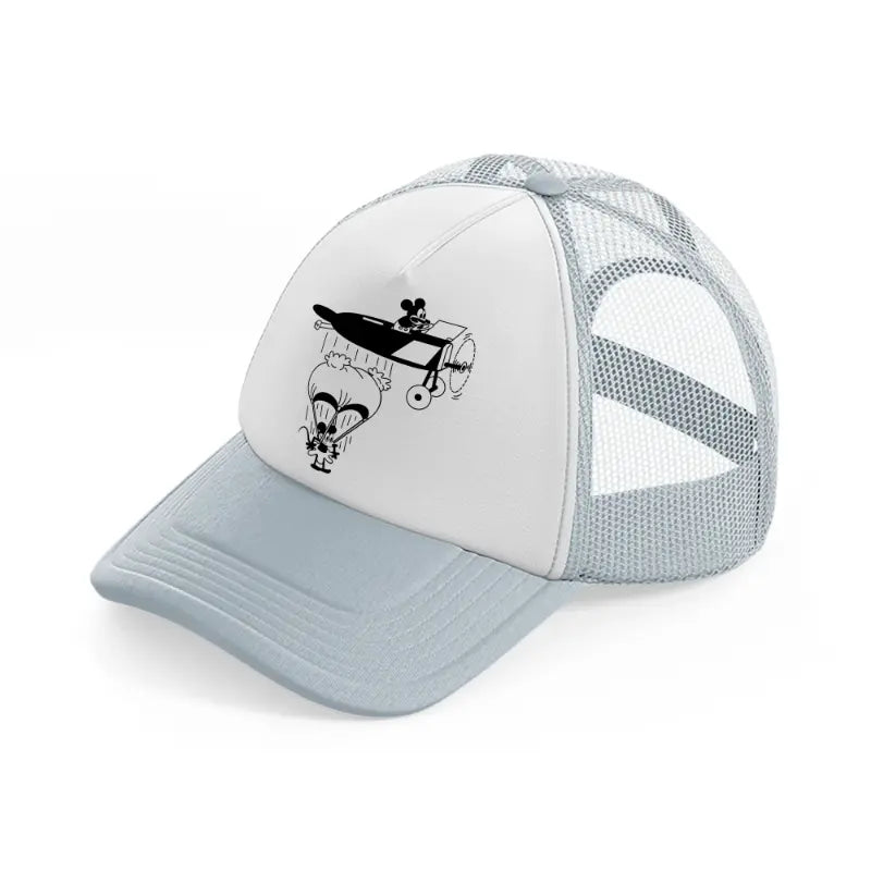 mouse overboard grey trucker hat