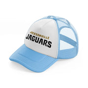 jacksonville jaguars text-sky-blue-trucker-hat