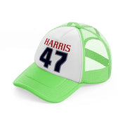 Harris 47 lime-green Trucker Hat