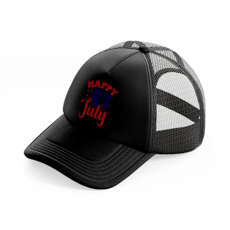 happy 4th of july-01-black-trucker-hat