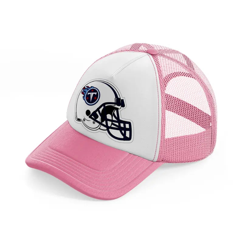 tennessee titans white helmet-pink-and-white-trucker-hat