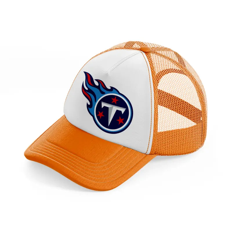 tennessee titans round emblem-orange-trucker-hat
