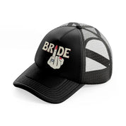 bride black trucker hat