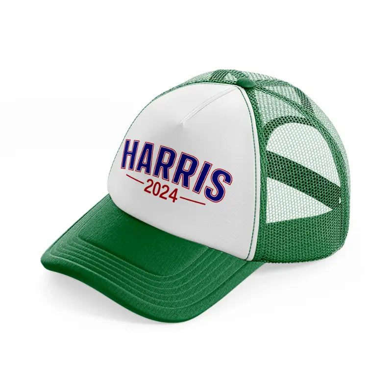 Harris 2024 green-and-white Trucker Hat