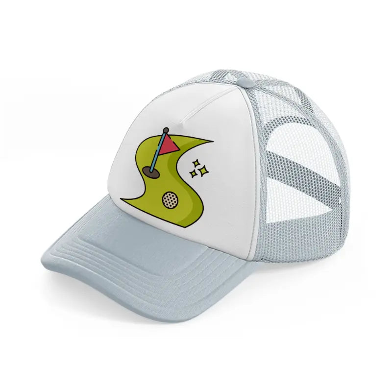 golf course-grey-trucker-hat