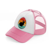 retro vintage easter egg-pink-and-white-trucker-hat
