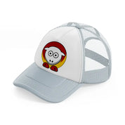 kansas city chiefs funny emblem-grey-trucker-hat