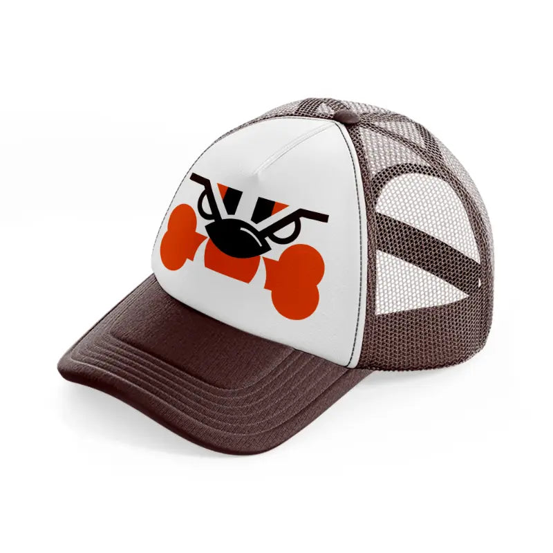 cleveland browns minimalistic-brown-trucker-hat
