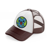 earth love-brown-trucker-hat