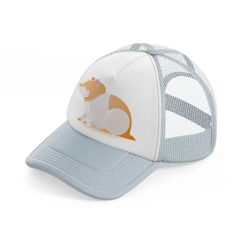 032 hamster grey trucker hat