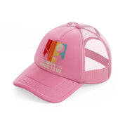 happy birdie to me multicolor-pink-trucker-hat