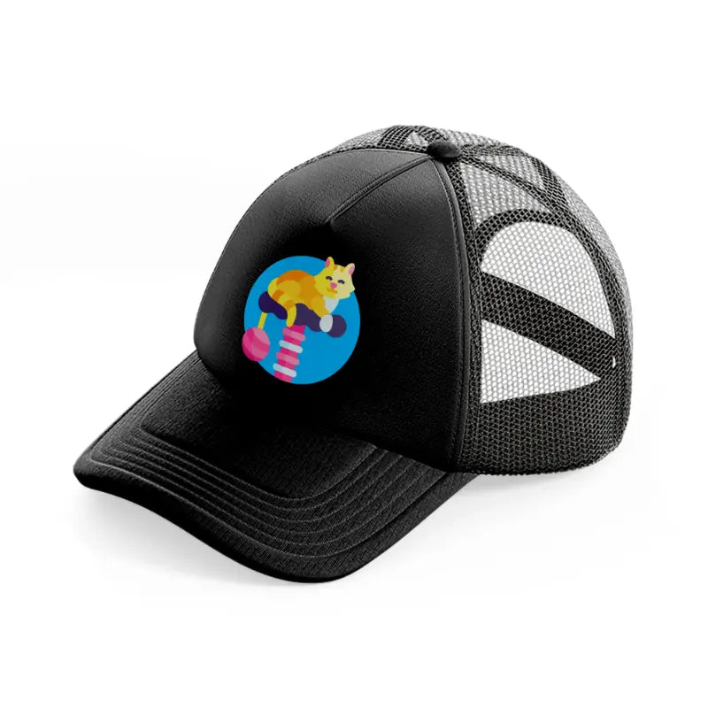 cat black trucker hat