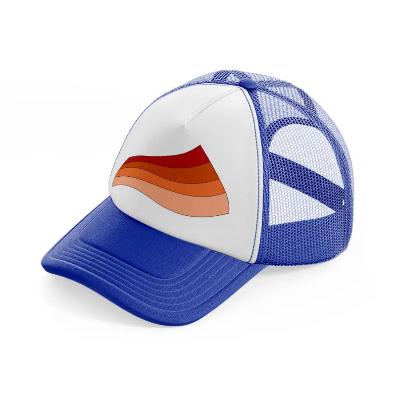 groovy shapes-15-blue-and-white-trucker-hat