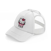 hello kitty hug-white-trucker-hat
