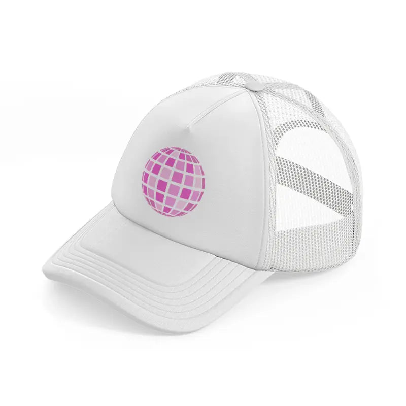 disco ball white trucker hat