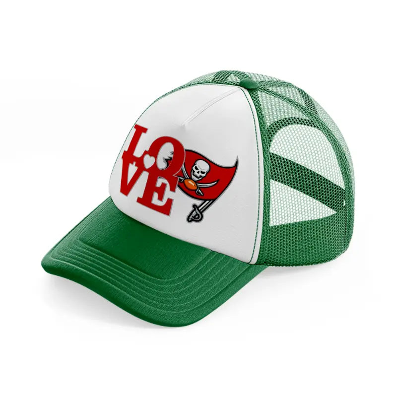 tampa bay buccaneers love-green-and-white-trucker-hat