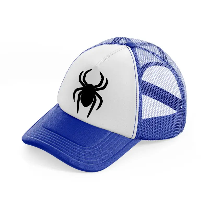spider symbol-blue-and-white-trucker-hat