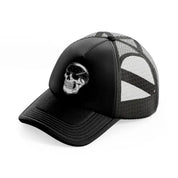 skull gangster with bandana black trucker hat