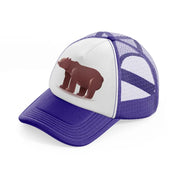 013-bear-purple-trucker-hat